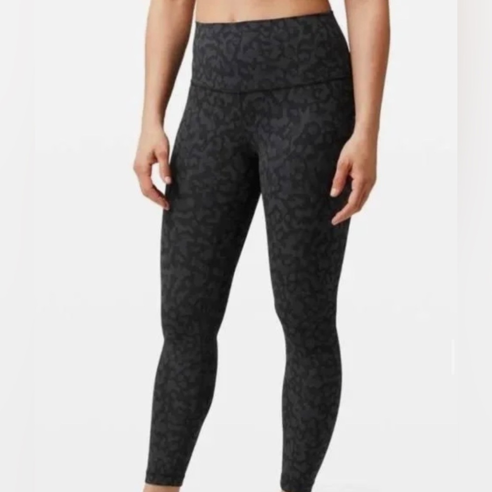 lululemon align high rise 25” leopard print